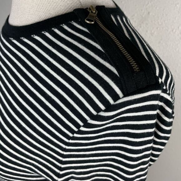 Lauren Ralph Lauren Long Sleeve Black and White Striped Shirt Size L EUC - Picture 5 of 8
